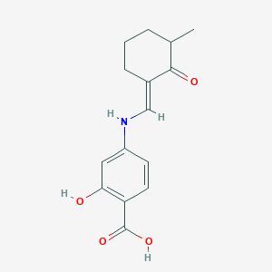 molecular formula C15H17NO4 B11576825 2-hydroxy-4-[[(E)-(3-methyl-2-oxocyclohexylidene)methyl]amino]benzoic acid CAS No. 840495-63-8