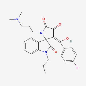 1'-[3-(dimethylamino)propyl]-3'-[(4-fluorophenyl)carbonyl]-4'-hydroxy-1-propylspiro[indole-3,2'-pyrrole]-2,5'(1H,1'H)-dione