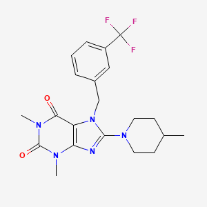 1,3-dimethyl-8-(4-methylpiperidin-1-yl)-7-[3-(trifluoromethyl)benzyl]-3,7-dihydro-1H-purine-2,6-dione