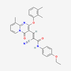 (2E)-2-cyano-3-[2-(2,3-dimethylphenoxy)-9-methyl-4-oxo-4H-pyrido[1,2-a]pyrimidin-3-yl]-N-(4-ethoxyphenyl)prop-2-enamide