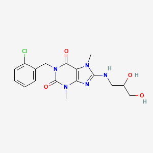 1-(2-chlorobenzyl)-8-[(2,3-dihydroxypropyl)amino]-3,7-dimethyl-3,7-dihydro-1H-purine-2,6-dione