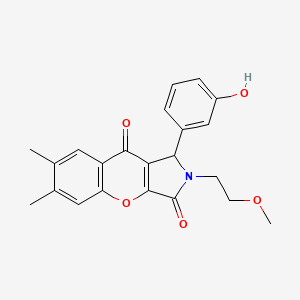 1-(3-Hydroxyphenyl)-2-(2-methoxyethyl)-6,7-dimethyl-1,2-dihydrochromeno[2,3-c]pyrrole-3,9-dione