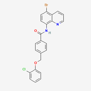 N-(5-bromoquinolin-8-yl)-4-[(2-chlorophenoxy)methyl]benzamide