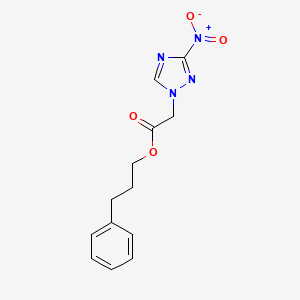 molecular formula C13H14N4O4 B11576982 3-phenylpropyl (3-nitro-1H-1,2,4-triazol-1-yl)acetate 