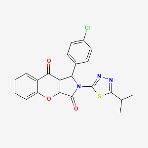 1-(4-chlorophenyl)-2-[5-(propan-2-yl)-1,3,4-thiadiazol-2-yl]-1H,2H,3H,9H-chromeno[2,3-c]pyrrole-3,9-dione