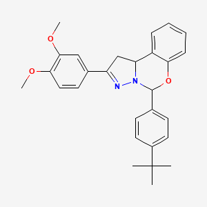 5-(4-Tert-butylphenyl)-2-(3,4-dimethoxyphenyl)-1,10b-dihydropyrazolo[1,5-c][1,3]benzoxazine