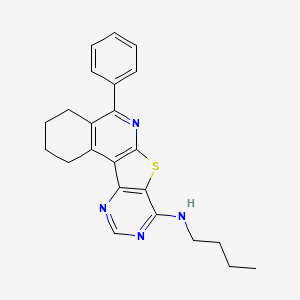 N-butyl-8-phenyl-11-thia-9,14,16-triazatetracyclo[8.7.0.02,7.012,17]heptadeca-1,7,9,12,14,16-hexaen-13-amine