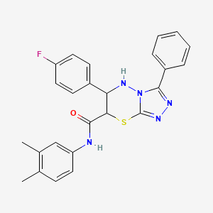 N-(3,4-dimethylphenyl)-6-(4-fluorophenyl)-3-phenyl-6,7-dihydro-5H-[1,2,4]triazolo[3,4-b][1,3,4]thiadiazine-7-carboxamide