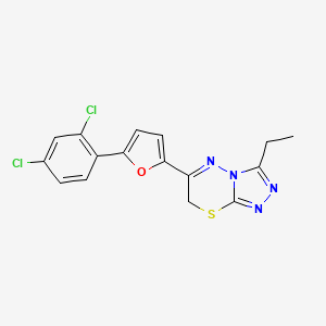 6-[5-(2,4-dichlorophenyl)-2-furyl]-3-ethyl-7H-[1,2,4]triazolo[3,4-b][1,3,4]thiadiazine