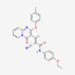 (2E)-2-cyano-N-(4-ethoxyphenyl)-3-[2-(4-methylphenoxy)-4-oxo-4H-pyrido[1,2-a]pyrimidin-3-yl]prop-2-enamide