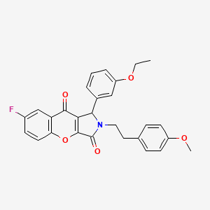 1-(3-Ethoxyphenyl)-7-fluoro-2-[2-(4-methoxyphenyl)ethyl]-1,2-dihydrochromeno[2,3-c]pyrrole-3,9-dione