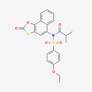 N-[(4-ethoxyphenyl)sulfonyl]-2-methyl-N-(2-oxonaphtho[2,1-d][1,3]oxathiol-5-yl)propanamide