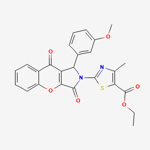 molecular formula C25H20N2O6S B11577144 ethyl 2-[1-(3-methoxyphenyl)-3,9-dioxo-3,9-dihydrochromeno[2,3-c]pyrrol-2(1H)-yl]-4-methyl-1,3-thiazole-5-carboxylate 