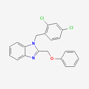 molecular formula C21H16Cl2N2O B11577156 1-(2,4-dichlorobenzyl)-2-(phenoxymethyl)-1H-benzimidazole 