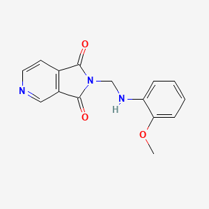 molecular formula C15H13N3O3 B11577199 2-{[(2-methoxyphenyl)amino]methyl}-1H-pyrrolo[3,4-c]pyridine-1,3(2H)-dione 