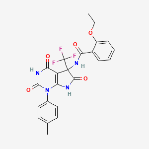 2-ethoxy-N-[1-(4-methylphenyl)-2,4,6-trioxo-5-(trifluoromethyl)-2,3,4,5,6,7-hexahydro-1H-pyrrolo[2,3-d]pyrimidin-5-yl]benzamide