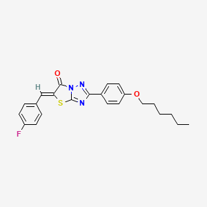 (5Z)-5-(4-fluorobenzylidene)-2-[4-(hexyloxy)phenyl][1,3]thiazolo[3,2-b][1,2,4]triazol-6(5H)-one