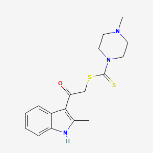 2-(2-methyl-1H-indol-3-yl)-2-oxoethyl 4-methylpiperazine-1-carbodithioate