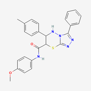 N-(4-methoxyphenyl)-6-(4-methylphenyl)-3-phenyl-6,7-dihydro-5H-[1,2,4]triazolo[3,4-b][1,3,4]thiadiazine-7-carboxamide