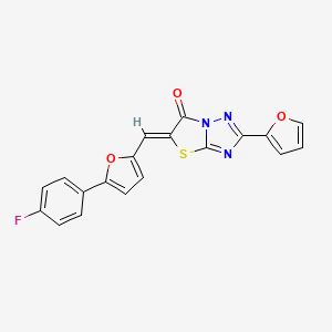 (5Z)-5-{[5-(4-fluorophenyl)furan-2-yl]methylidene}-2-(furan-2-yl)[1,3]thiazolo[3,2-b][1,2,4]triazol-6(5H)-one