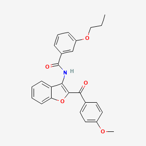 N-[2-(4-methoxybenzoyl)-1-benzofuran-3-yl]-3-propoxybenzamide