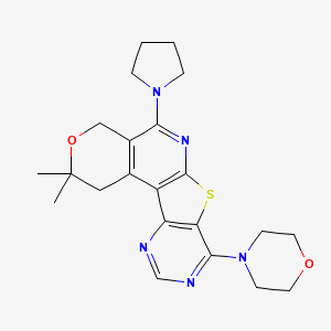 4,4-Dimethyl-13-morpholin-4-yl-8-pyrrolidin-1-yl-5-oxa-11-thia-9,14,16-triazatetracyclo[8.7.0.02,7.012,17]heptadeca-1(10),2(7),8,12(17),13,15-hexaene