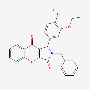 molecular formula C26H21NO5 B11577278 2-Benzyl-1-(3-ethoxy-4-hydroxyphenyl)-1,2-dihydrochromeno[2,3-c]pyrrole-3,9-dione 