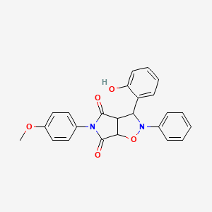 molecular formula C24H20N2O5 B11577288 3-(2-hydroxyphenyl)-5-(4-methoxyphenyl)-2-phenyldihydro-2H-pyrrolo[3,4-d][1,2]oxazole-4,6(3H,5H)-dione 