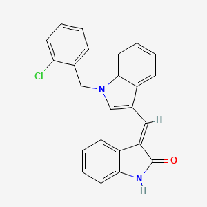 (3E)-3-{[1-(2-chlorobenzyl)-1H-indol-3-yl]methylidene}-1,3-dihydro-2H-indol-2-one