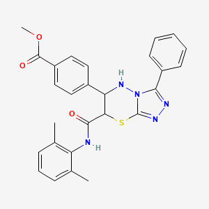 methyl 4-{7-[(2,6-dimethylphenyl)carbamoyl]-3-phenyl-6,7-dihydro-5H-[1,2,4]triazolo[3,4-b][1,3,4]thiadiazin-6-yl}benzoate