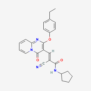 (2E)-2-cyano-N-cyclopentyl-3-[2-(4-ethylphenoxy)-4-oxo-4H-pyrido[1,2-a]pyrimidin-3-yl]prop-2-enamide