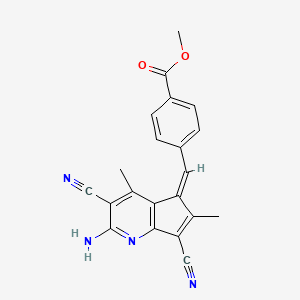 methyl 4-[(Z)-(2-amino-3,7-dicyano-4,6-dimethyl-5H-cyclopenta[b]pyridin-5-ylidene)methyl]benzoate