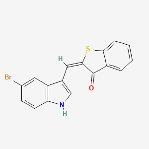 molecular formula C17H10BrNOS B11577387 (2E)-2-[(5-bromo-1H-indol-3-yl)methylidene]-1-benzothiophen-3(2H)-one 