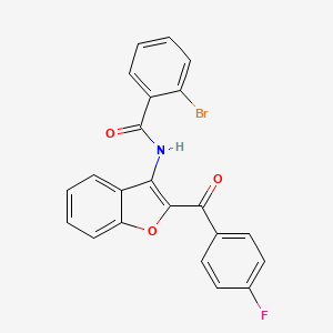 2-bromo-N-[2-(4-fluorobenzoyl)-1-benzofuran-3-yl]benzamide