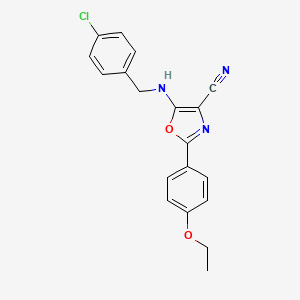 5-[(4-Chlorobenzyl)amino]-2-(4-ethoxyphenyl)-1,3-oxazole-4-carbonitrile