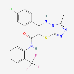 6-(4-chlorophenyl)-3-methyl-N-[2-(trifluoromethyl)phenyl]-6,7-dihydro-5H-[1,2,4]triazolo[3,4-b][1,3,4]thiadiazine-7-carboxamide