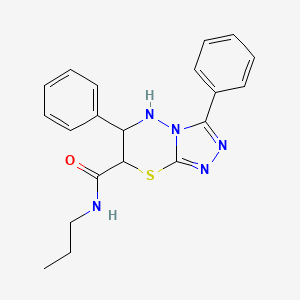 molecular formula C20H21N5OS B11577434 3,6-diphenyl-N-propyl-6,7-dihydro-5H-[1,2,4]triazolo[3,4-b][1,3,4]thiadiazine-7-carboxamide 