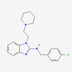 N-(4-chlorobenzyl)-1-[2-(piperidin-1-yl)ethyl]-1H-benzimidazol-2-amine