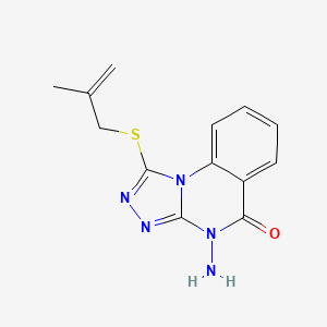 4-Amino-1-(2-methyl-allylsulfanyl)-4H-[1,2,4]triazolo[4,3-a]quinazolin-5-one