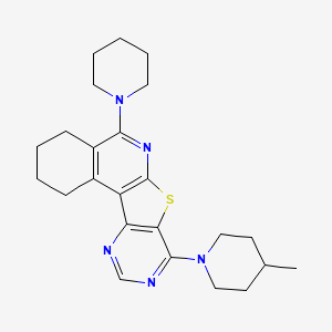 13-(4-methylpiperidin-1-yl)-8-piperidin-1-yl-11-thia-9,14,16-triazatetracyclo[8.7.0.02,7.012,17]heptadeca-1,7,9,12,14,16-hexaene