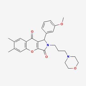 1-(3-Methoxyphenyl)-6,7-dimethyl-2-[3-(morpholin-4-yl)propyl]-1,2-dihydrochromeno[2,3-c]pyrrole-3,9-dione