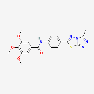 3,4,5-trimethoxy-N-[4-(3-methyl[1,2,4]triazolo[3,4-b][1,3,4]thiadiazol-6-yl)phenyl]benzamide