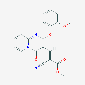 methyl (2E)-2-cyano-3-[2-(2-methoxyphenoxy)-4-oxo-4H-pyrido[1,2-a]pyrimidin-3-yl]prop-2-enoate