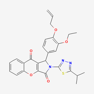 1-[3-Ethoxy-4-(prop-2-en-1-yloxy)phenyl]-2-[5-(propan-2-yl)-1,3,4-thiadiazol-2-yl]-1,2-dihydrochromeno[2,3-c]pyrrole-3,9-dione