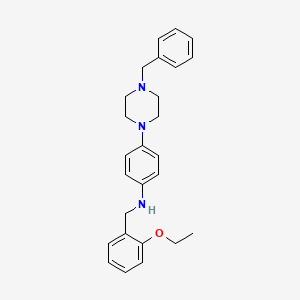 4-(4-benzylpiperazin-1-yl)-N-[(2-ethoxyphenyl)methyl]aniline