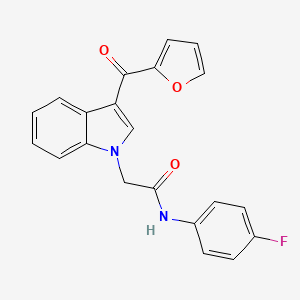 N-(4-fluorophenyl)-2-[3-(furan-2-ylcarbonyl)-1H-indol-1-yl]acetamide