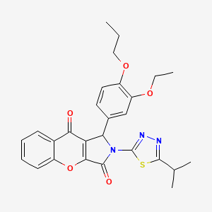 1-(3-Ethoxy-4-propoxyphenyl)-2-[5-(propan-2-yl)-1,3,4-thiadiazol-2-yl]-1,2-dihydrochromeno[2,3-c]pyrrole-3,9-dione