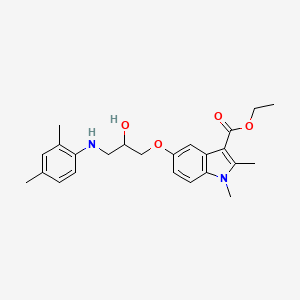 ethyl 5-{3-[(2,4-dimethylphenyl)amino]-2-hydroxypropoxy}-1,2-dimethyl-1H-indole-3-carboxylate