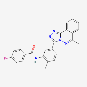 molecular formula C24H18FN5O B11577650 4-fluoro-N-[2-methyl-5-(6-methyl[1,2,4]triazolo[3,4-a]phthalazin-3-yl)phenyl]benzamide 