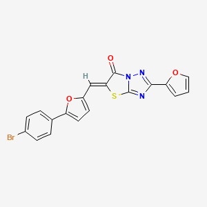 (5Z)-5-{[5-(4-bromophenyl)furan-2-yl]methylidene}-2-(furan-2-yl)[1,3]thiazolo[3,2-b][1,2,4]triazol-6(5H)-one